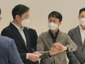 Is this Samsung's first rollable in the hands of the company's Vice Chairman? (Image: PhoneArena)