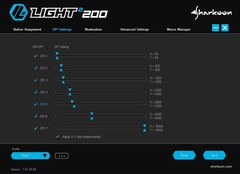 Sharkoon Light² 200 ultra light gaming mouse software - DPI Settings