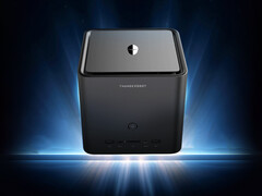 The Thunderobot AI Mini Workstation with 128GB RAM costs $3,975 in China. Pictured: a promo picture with a render of the mini PC.