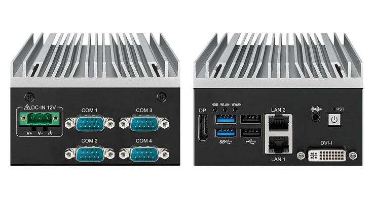 Front and rear connectors (Image Source: Vecow)