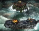 Abandon Ship pits players against enemy fortifications and sea monsters in tactical naval encounters (Image source: Stove)