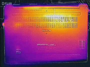 Thermal profile, underside (idle)