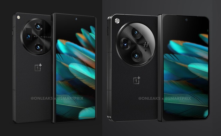 OnePlus Open renders old and new, from left to right. (Image source: OnLeaks & SmartPrix)