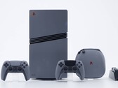 Limited edition PlayStation 5 Pro 30th Anniversary console in retro gray with two matching DualSense controllers, a carrying case, and a controller charging dock. (Image Source: Sony Interactive Entertainment)