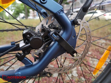 Quick release and disc brakes