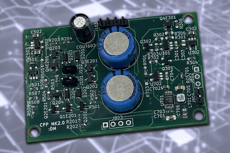 View of the circuit that can harvest energy from magnetic fields. (Source: MIT News)