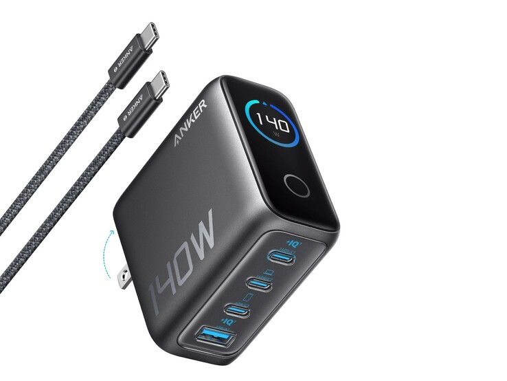 The Anker Charger (140W, 4-Port, PD 3.1) can juice four devices simultaneously. (Image source: Anker)