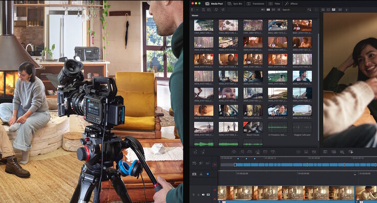 Live footage proxies can be automatically sent to Davinci Cloud, and remote Davinci Resolve editors can begin editing immediately. (Image source: Blackmagic)