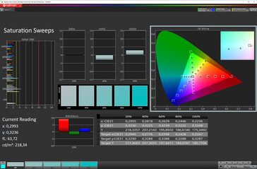 Saturation (Standard color mode, sRGB target color space)