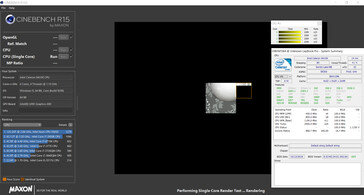 System information during a CB R15 Single 64Bit benchmark