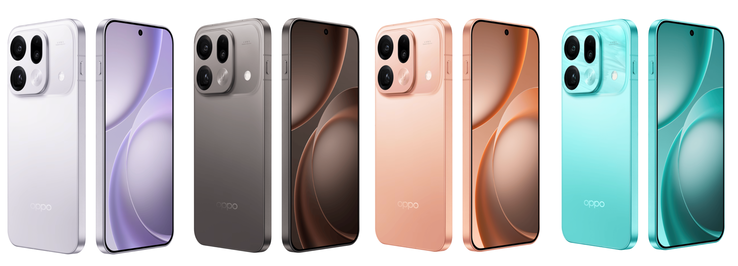 The Find X9s Pro's official renders in all color options.