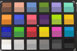 ColorChecker: The target color is displayed in the bottom half of each field.