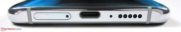 Bottom: SIM slot, USB-C, microphone, speaker