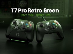 The T7 Pro Retro Green and T7 Pro W Retro Green controllers have a similar design.