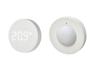 The IKEA Timmerflottle (left) and Myggspray (right) smart sensors. (Image source: IKEA, edited)