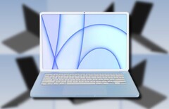 The M2 MacBook Air comes with a notchless display in the latest renditions of the upcoming Apple laptop. (Image source: @LeaksApplePro - edited)