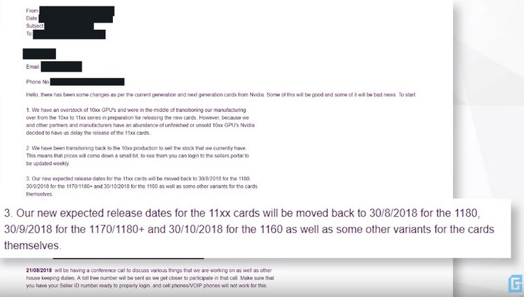 An excerpt from the mail sent to the AIB partner (Source: Gamer Meld)