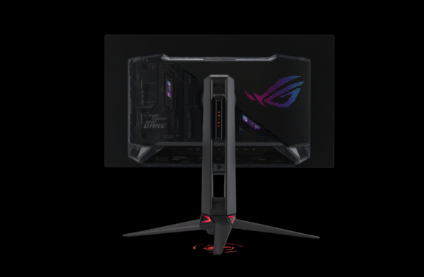 ROG Swift OLED PG27AQDPR rear design and tripod ready stand