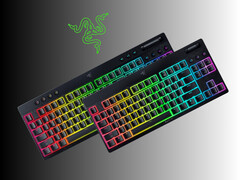The Razer BlackWidow V4 Low-profile HyperSpeed keyboards are shown (Image source: Razer PR)