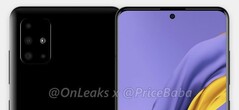 An up-to-date Galaxy Ax1 render. (Source: Price Baba/OnLeaks)