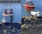 Another Model 3 driver mistakes the gas pedal for the brakes, lands the Tesla on a jetty