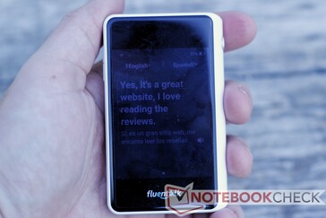 The device recognizes voices clearly and creates understandable translations.