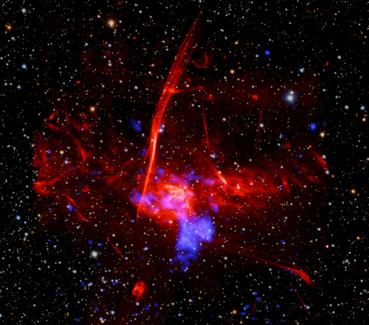 An image of the supernova captured by the Chandra telescope.