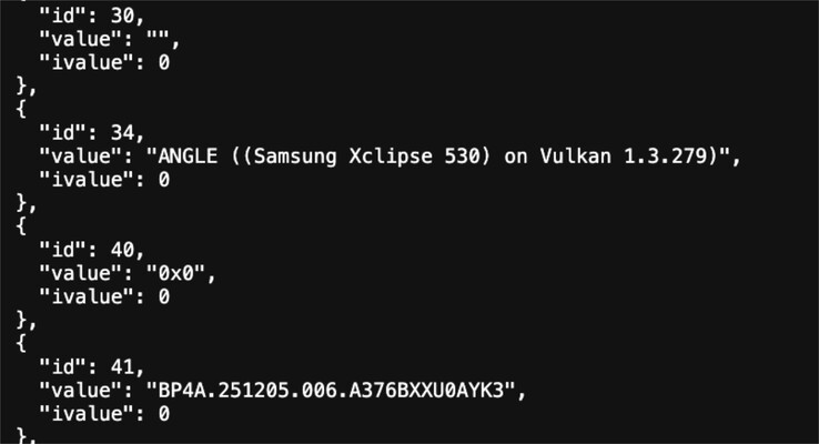 Geekbench also reveals a P4A.251205.006.A376BXXU0AYK3 software build number for the alleged Galaxy A37. (Image source: Geekbench)