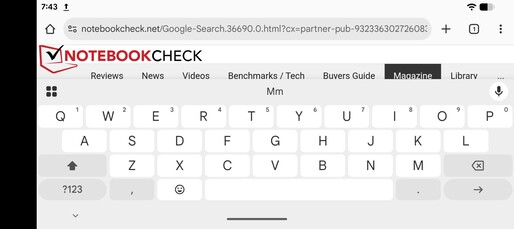 Gboard in landscape mode