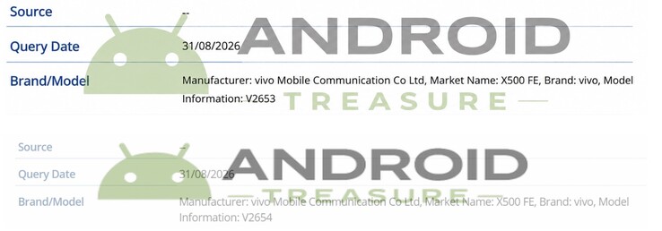 IMEI listings confirm the Vivo X500 FE moniker.