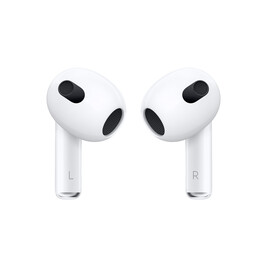 The 3rd gen Airpods feature shorter stems with the same pinch-activated controls (Image Source: Apple)