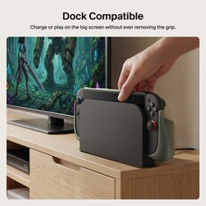 The Belkin Charging Grip doesn't need to come off when you choose to dock the Switch 2.