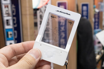 The discreet shutter release button can be seen on the lower part of the frame (Image source: DC.Watch Japan)
