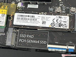 The GT77 has three M.2-2280 slots (1x PCIe 5.0, 2x PCIe 4.0)