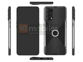 OPPO's new phone leaks through the EUIPO. (Source: 91Mobiles)