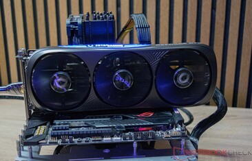 The Zotac Gaming GeForce RTX 4080 Super Trinity Black Edition volume measurement