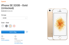 The 32 GB gold and rose-gold iPhone SE smartphones are currently available. (Source: Apple) The 32 GB gold and rose-gold iPhone SE smartphones are currently available. (Source: Apple)