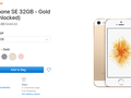 The 32 GB gold and rose-gold iPhone SE smartphones are currently available. (Source: Apple)