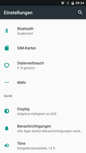 Android One settings