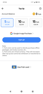 5 Fish cost € 10,99
