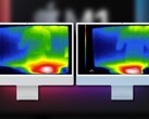 The dual-fan iMac 24 (R) squeezed more performance out of its M1 processor thanks to better cooling. (Image source: Apple/Max Tech - edited)