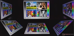 Slight loss of brightness and color at extreme viewing angles