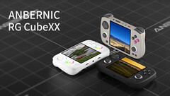 Anbernic&#039;s latest gaming handheld will be available in three colour options. (Image source: Anbernic)