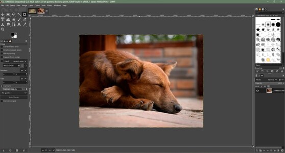 It's a good thing GIMP's UI is customiseable, because these tiny icons and the unintuitive menu layout leave a lot to be desired. (Image source: author)