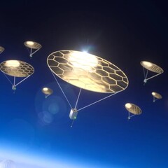 An artist's illustration of the devices levitating (Image source: the researchers)