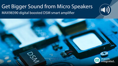 The Maxim MAX98390 smart amplifier may make your future PC's speakers sound better. (Source: Maxim)