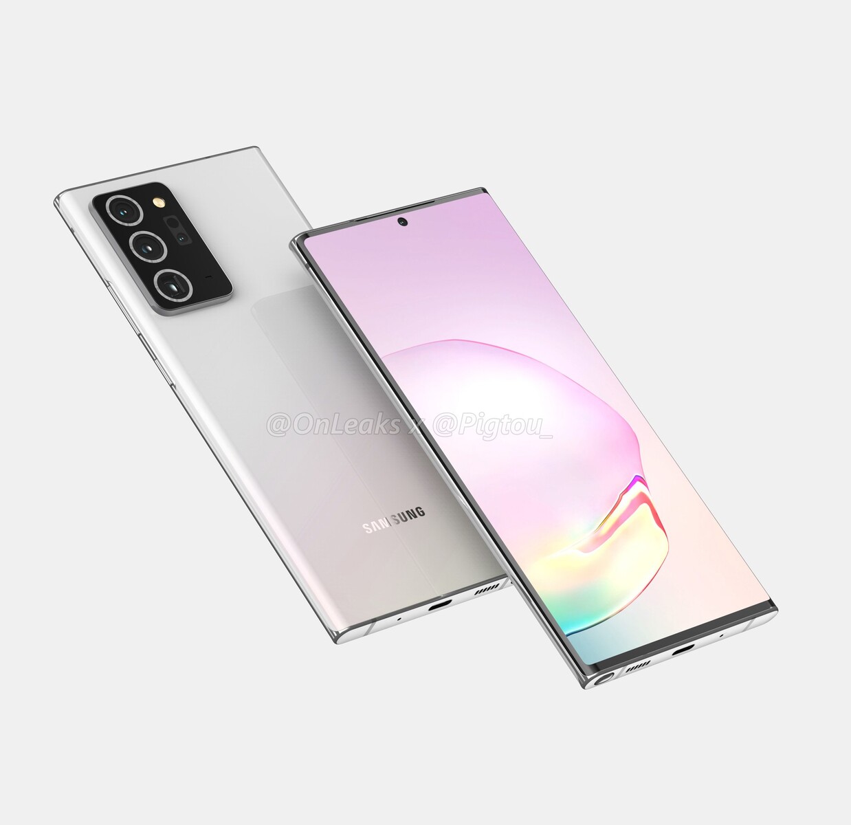 Leaked Galaxy Note 10 Pro renders show massive display, quad