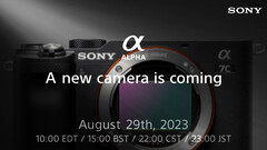 Sony&#039;s teaser for a new camerra launch on August 29 seems to confirm earlier rumours of an update to the A7C compact full-frame camera. (Image source: Sony - edited)