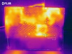 Heatmap of the bottom of the device under load