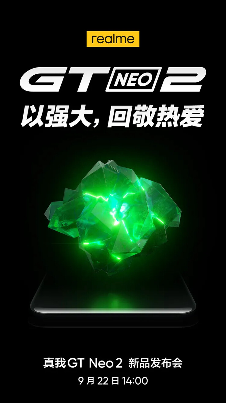 ...are lent some weight through the GT Neo2's launch poster's color-scheme. (Source: Realme, SparrowsNews)
